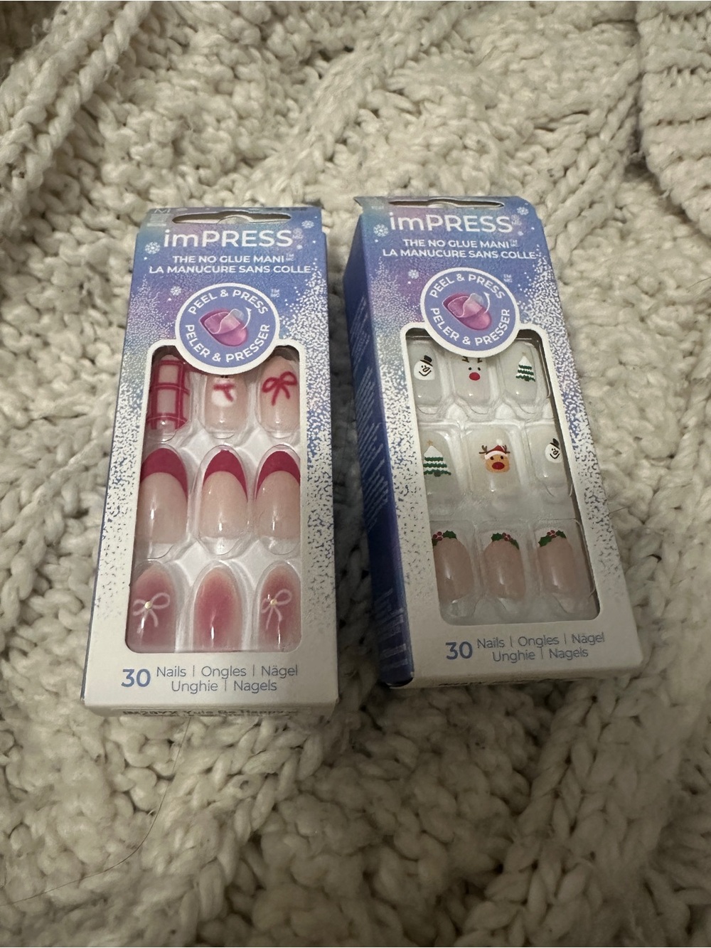 imPRESS Christmas Holiday Press-On Nails Bundle – 2 Sets | New & Sealed 🎄✨